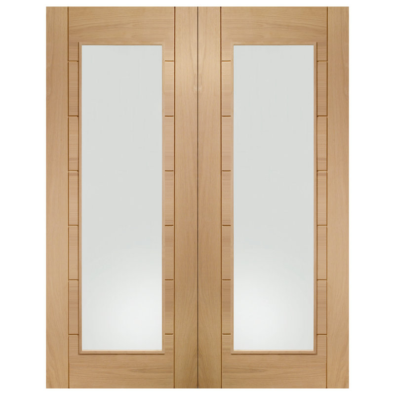 Internal Glazed Oak Palermo Pair, 1981mm H x 1372mm W x 40mm D