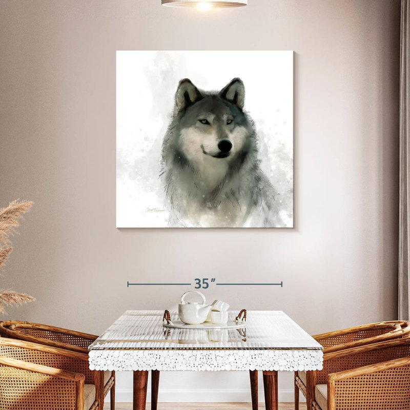 Crowle Rainsoft Wolf, 39" H x 39" W