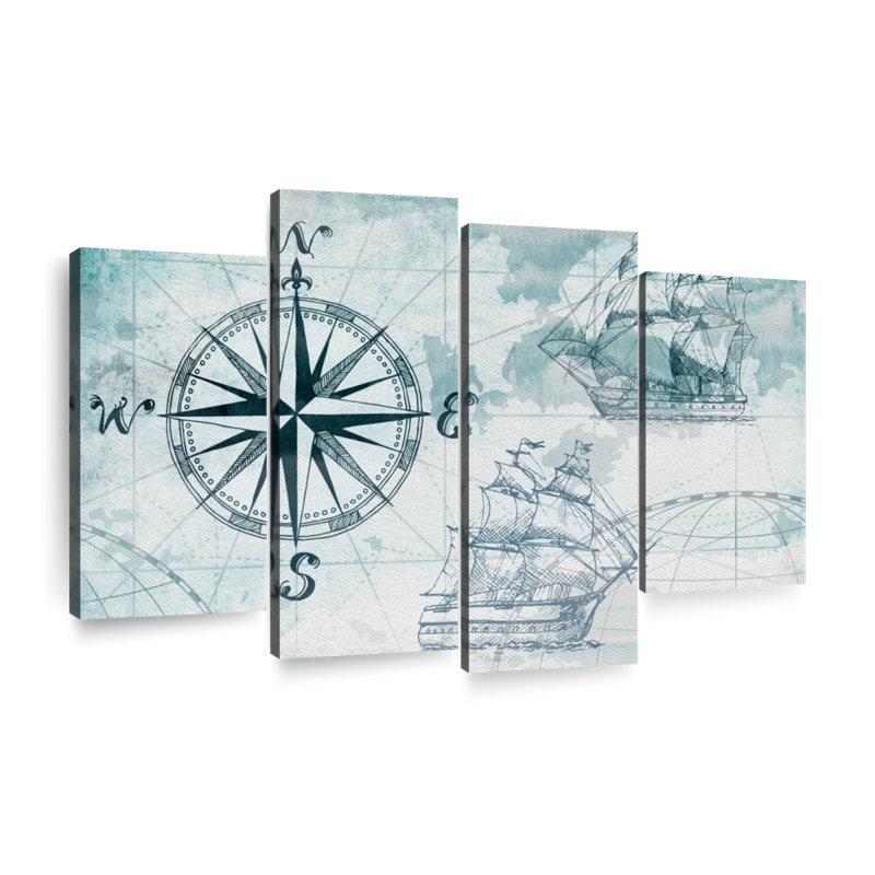 «Ocean Compass», reproduction sur toile, H 22 po x l 36 po x 1 po