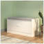 Banc de rangement spacieux pour chaussures avec coussin, tablettes réglables et ventilation pour les maisons modernes