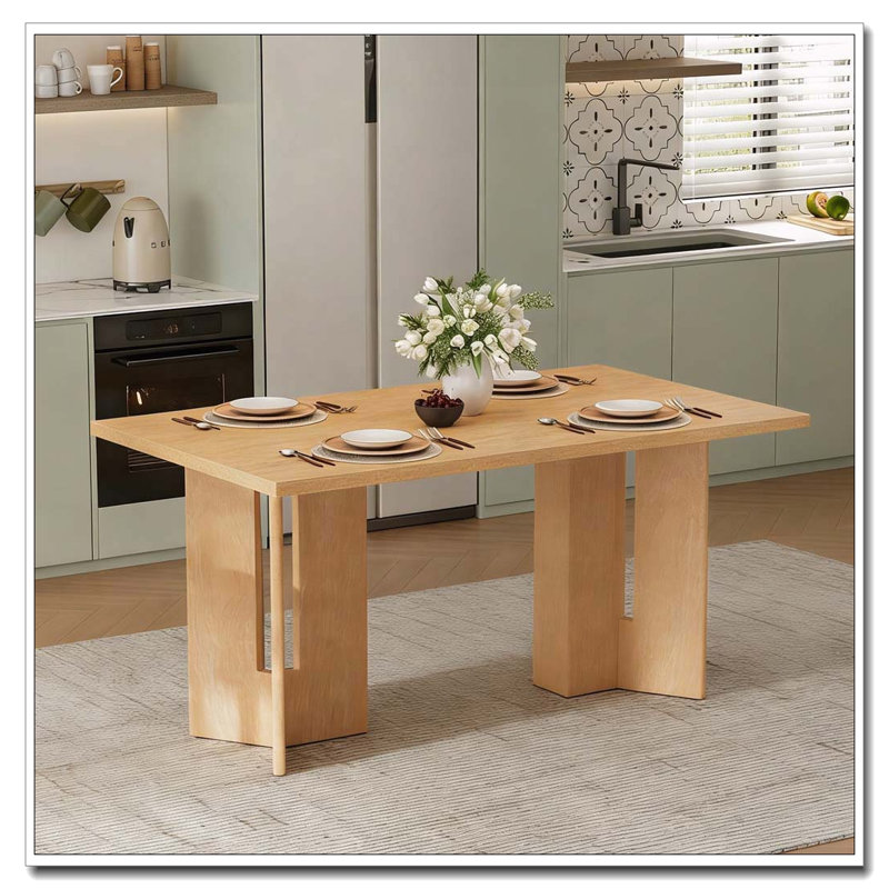 Table de salle à manger Farmhouse, Bois naturel délavé