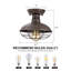 Plafonnier encastré bronze industriel 1 lumière-586157808