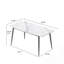 Table de salle à manger moderne en pierre artificielle avec bord incurvé et pieds en métal, pouvant accueillir de 6 à 8 personnes-1005584607