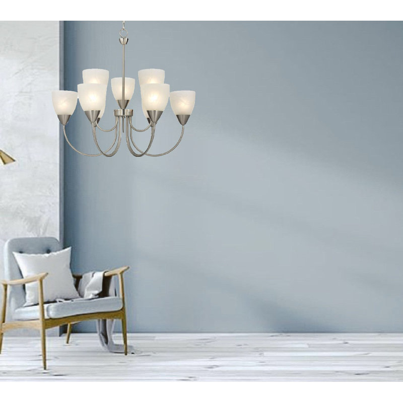 Lustre à niveaux ombrés 9 lumières Wentzel