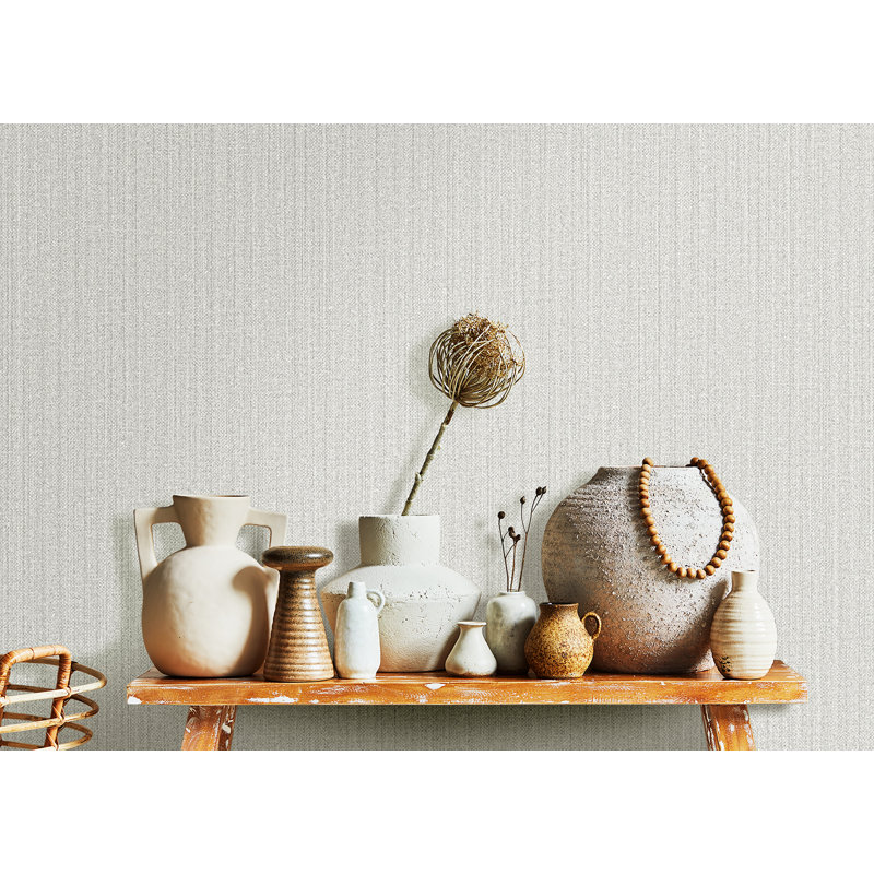 Aarne 10m x 53cm Matte Wallpaper Roll, Silver Grey