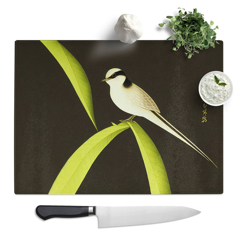 Fierce Swallow Bird  Glass Chopping Board