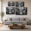 «Cow Nose BW» par Nathan Larson - Impression sur toile-1209663345-1209663350