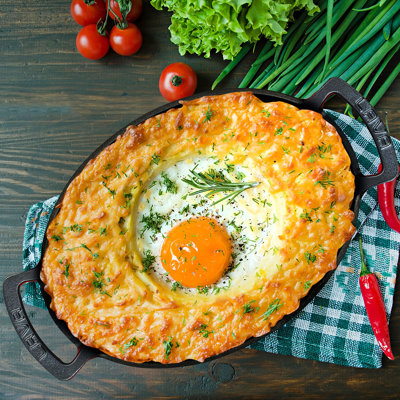 Lava Enameled Cast Iron Skillet 7.5 inch-Dish Oval Pan