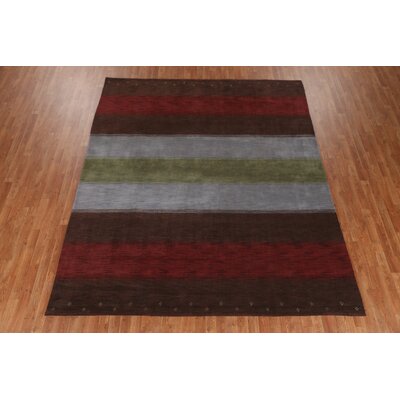 One-of-a-Kind Lengel Hand-Knotted New Age Rectangle 8'1"" X 9'9"" Wool Area Rug in Red/Green -  Isabelline, 6EC60157BE08476B97B0EFCC7F3C03AA