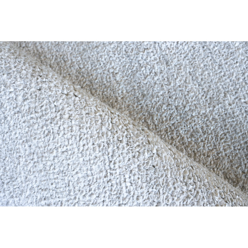 Rectangle Plush Solid Color Hand-Knotted Flatweave Wool Area Rug in Chrome, Rectangle 10' x 14'