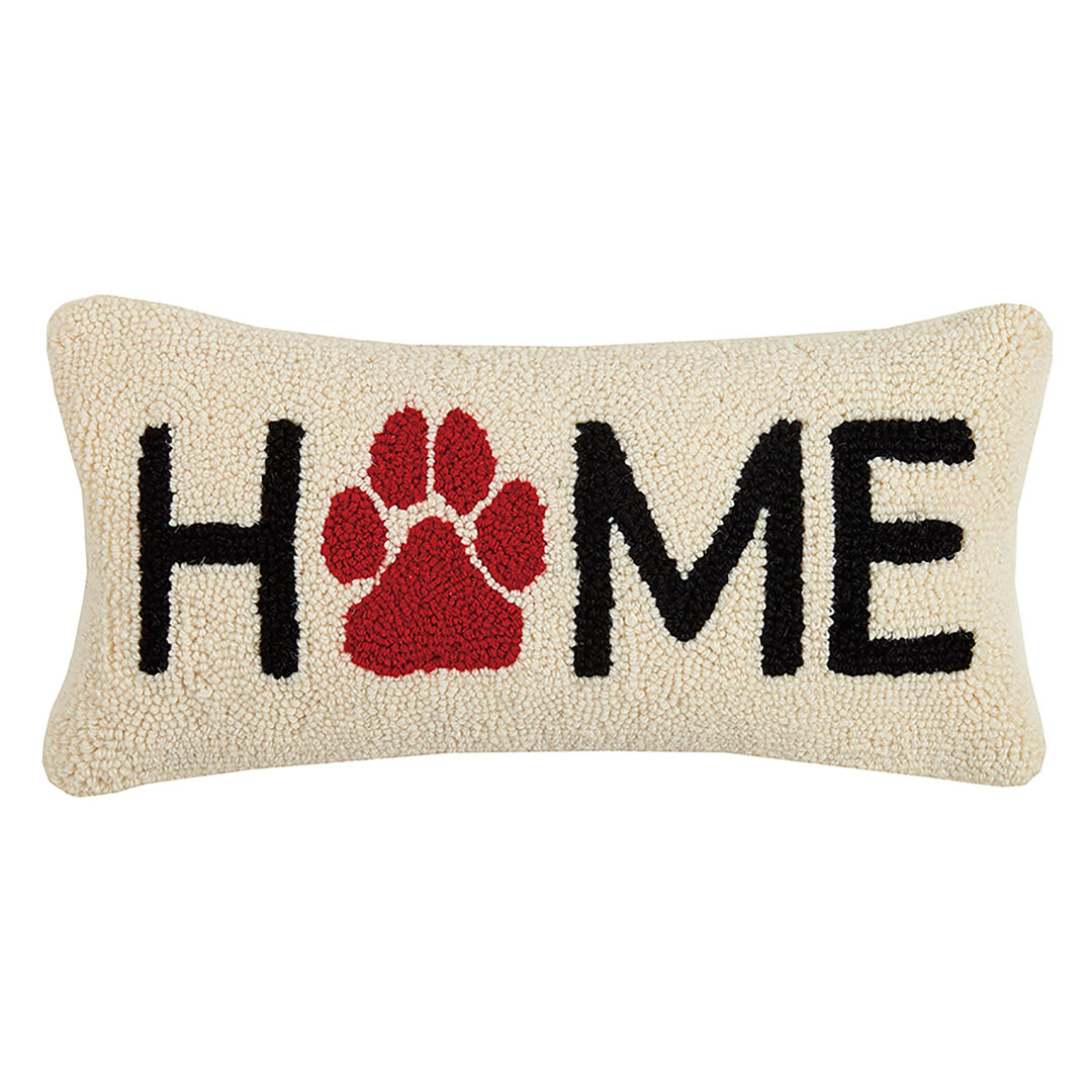 Home Paw Wool Lumbar Pillow Peking Handicraft