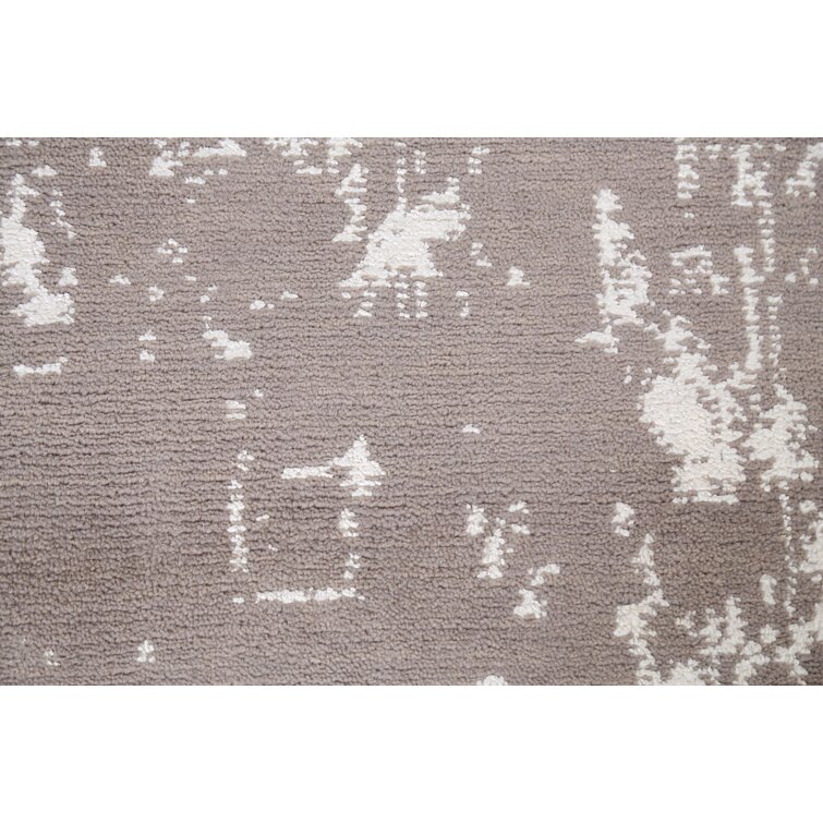 Rug Source Outlet Indoor/ Outdoor Contemporary Abstract Jute/ Wool Area Rug  Hand-Knotted 6X8