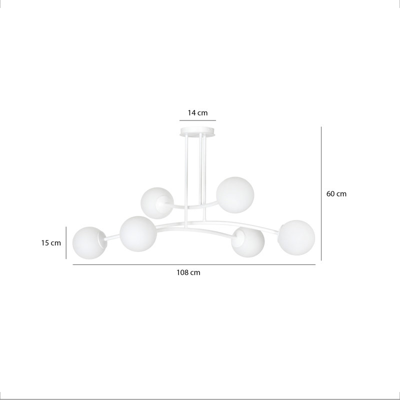 Galewood 6 - Light Sputnik Pendant, White