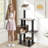Gymax 59.5'' Tall Cat Tower w/Cushion Top Perch Detachable Mats Scratching Posts Brown-704608910