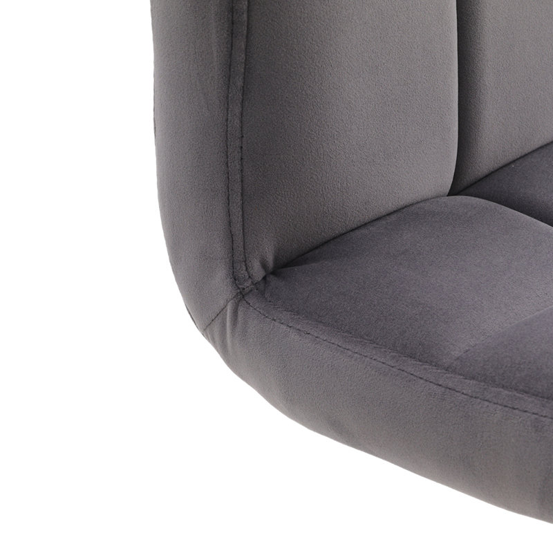 Aleesa Upholstered Adjustable Height Bar Stool, Grey