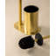 Cosmic Round Metal Made with Gold Finish Free-Standing Toilet Brush and Holder