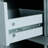 Drop Kitchen Island With Cabinet Door Storage, 5 Rolling Wheels, Blue Grey 3 Drawers, For Practical Dining Room Use-440313708
