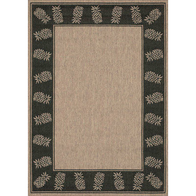 Tapis intérieur / extérieur cacao / noir Wegener