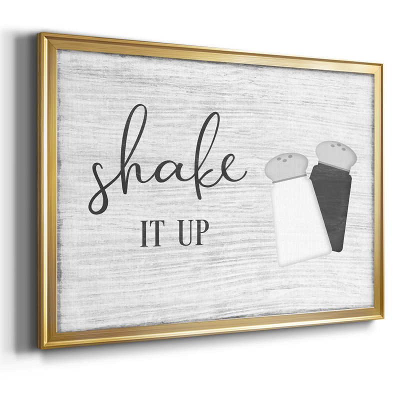 " Shake It Up ", Gold, 14" H x 20" W x 1.5" D