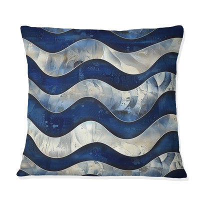 Coussin Blue Retro Wave - Mid-Century