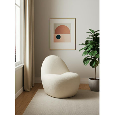 Fauteuil de chambre 33 po Cream Boucle