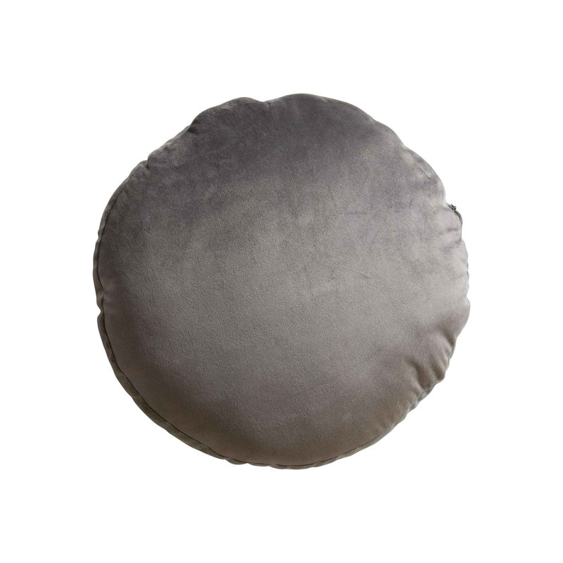 Sparkles Home Gatsby Round Throw Pillow | Velvet Decorative Pillow with Rhinestone Accents, Charcoal