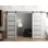 Portes en bois de grange quadrillé en bois givré Quadro