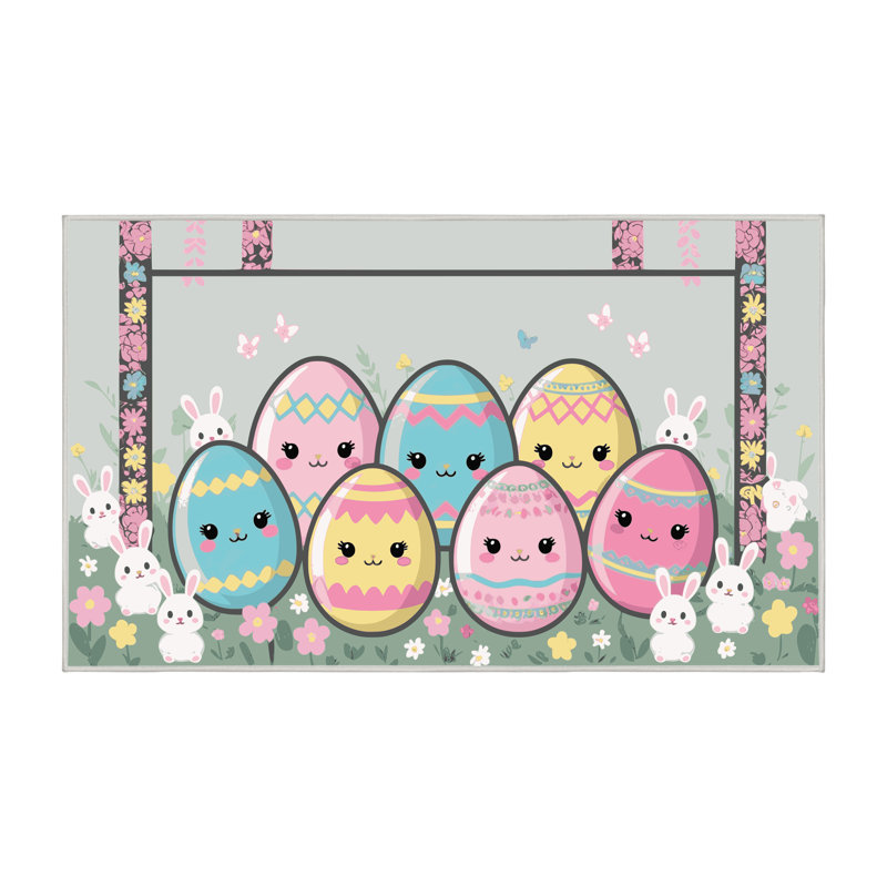 Tapis de vacances de Pâques The Holiday Aisle®, Rectangulaire 7 pi x 10 pi