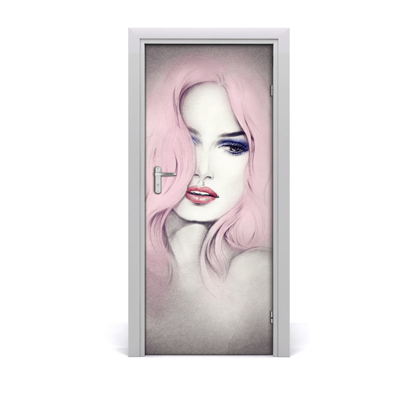 Abstraction Woman Door Decal