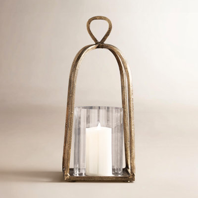 Saga Glass Hurricane Candle Holder