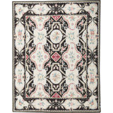Hand-Knotted High-Quality Ivory and Brown Area Rug