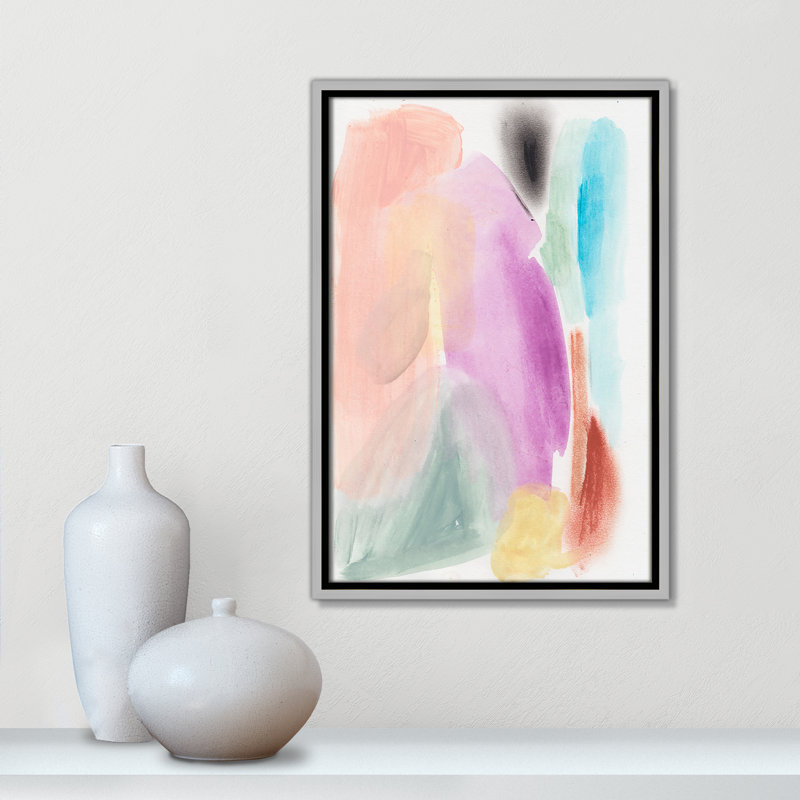 Vivd Space I Print par Bea Dina, Non, H 19,5 po x l 13,5 po x P 2 po, Toile argentée avec cadre flottant