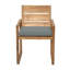 Venice Teak Patio Dining Armchair with Cushion-2076089613