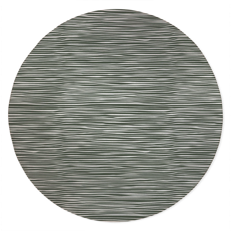Thick N Thin Non-Slip Outdoor Rug, Round 5'