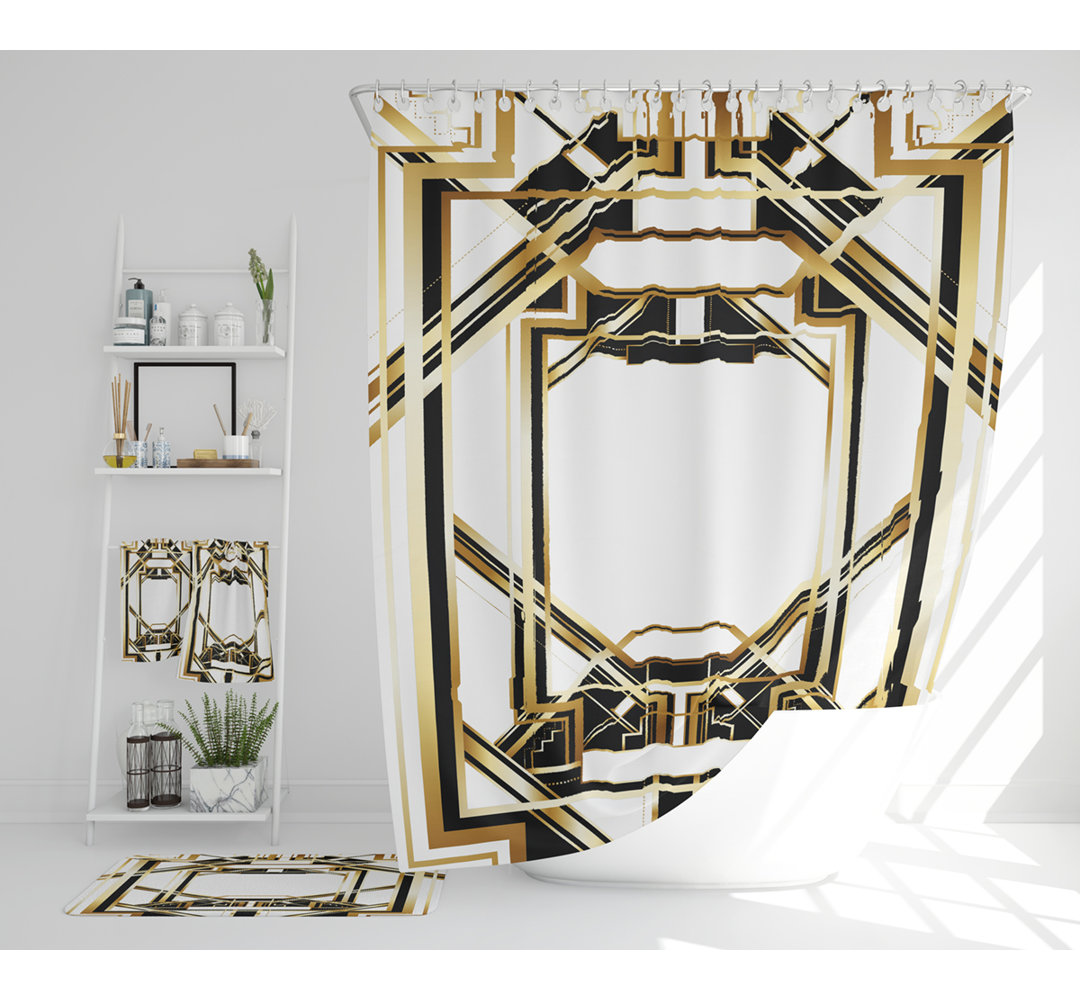 Navjit Polyester Shower Curtain Set