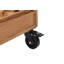 Table de barbecue extérieure en bois de 43 po avec roulettes, plateau en métal et rangement, pour barbecue