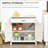 Sideboard Farmhouse Buffet Cabinet | Barn Door Style White Wash | 31.5” with Drawer &amp; Adjustable Shelf | MDF, Particleboard
