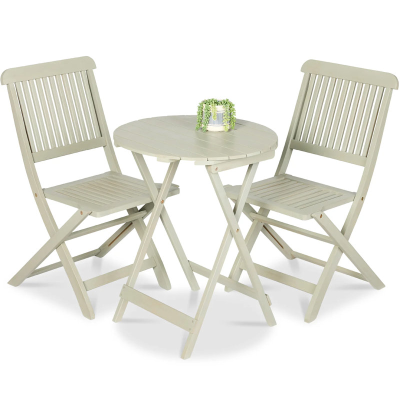 Wood Bistro Set, Olive