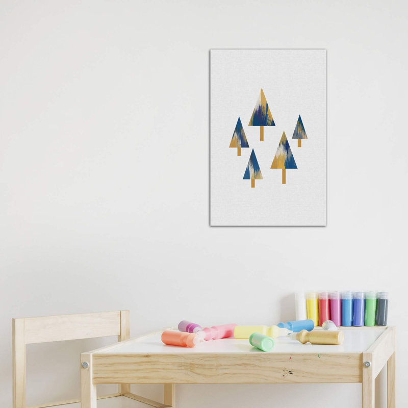 «Trees» par Orara - impression d'art graphique, Toile tendue, Pas de tapis, H 60 po x l 40po x P 1,5 po