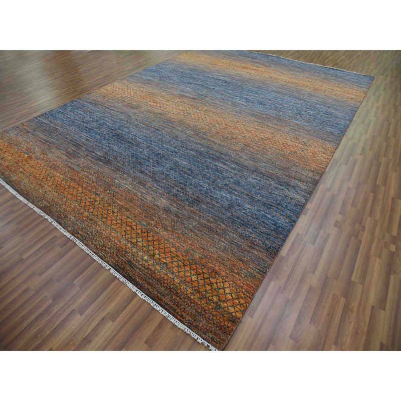 Tapis oriental 10 po x 14 po x 5 po en laine pure épaisse et moelleuse nouée à la main de la collection moderne clair-obscur 7E2480D784A04CC98492EB12E0150E26