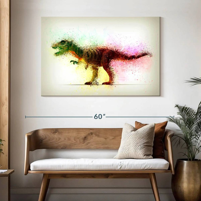 Abstract Dinosaur, 32" H x 48" W