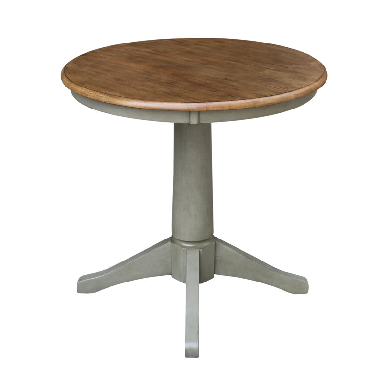 Table de salle à manger Imilia, H 29,9 po x L 30 po x l 30 po, Hickory / pierre