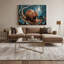 Wildlife Common Wombat Grey Canvas Wall Art-225927218