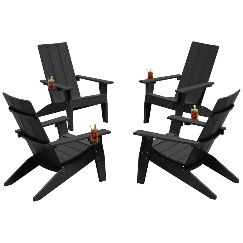 Chaise Adirondack en plastique Yeagertown, Noir