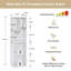 Tatianina 4-Tier Bookcase, Modern Storage Cabinet with Height Difference Shelves for Standard Textbooks, 5 Cubes, Vertical or Horizontal, Easy Assembly (Set of 2)-641373266