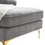 Canapés modulaires modernes de 83 po en L en velours pour salon, chambre à coucher, gris clair