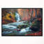 « automne mountain cascade long view », reproduction de photo sur toile tendue encadrée-2126977464