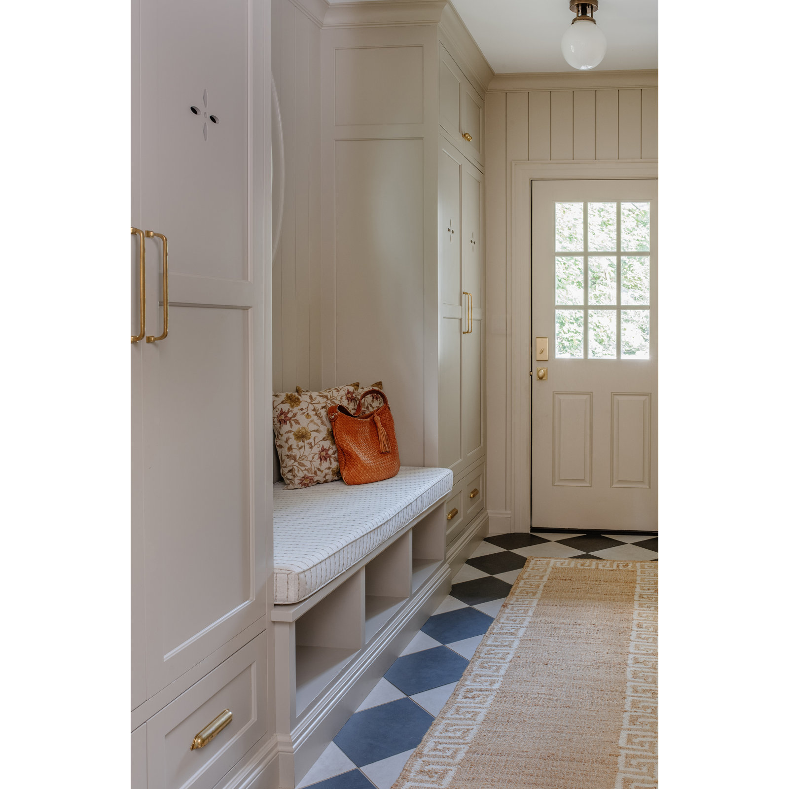 Erin Gates by Momeni Orchard Greek Key Jute and Wool Hand Woven Ivory Area Rug, Runner 2'3" x 8'