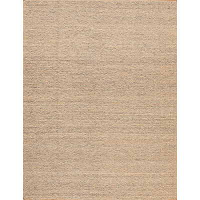 Rectangle Capri Wool Area Rug in Camel/Blue