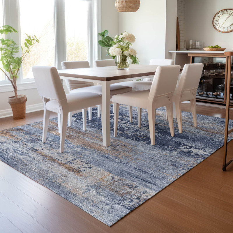 Machine Washable Indoor/Outdoor Jacinto ACN2146 Abstract Rug, Rectangle 8' x 10'